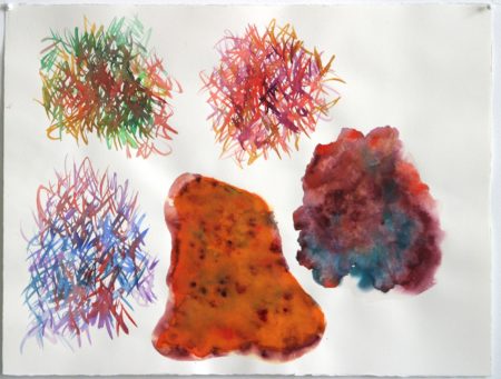 watercolor by American abstract artist Don Lewallen