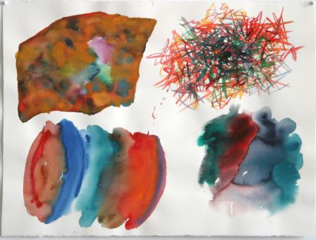 watercolor by American abstract artist Don Lewallen