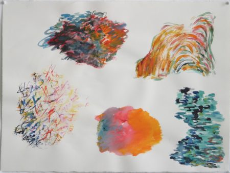 watercolor by American abstract artist Don Lewallen
