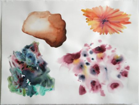 watercolor by American abstract artist Don Lewallen