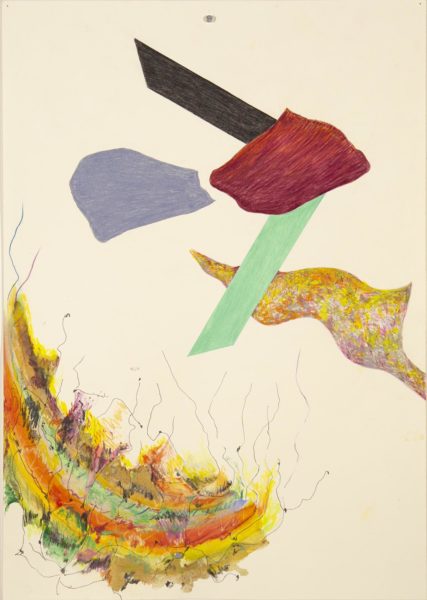 drawing by American abstract artist Don Lewallen
