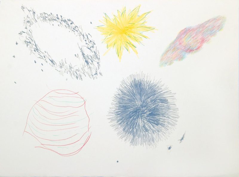 drawing by American abstract artist Don Lewallen