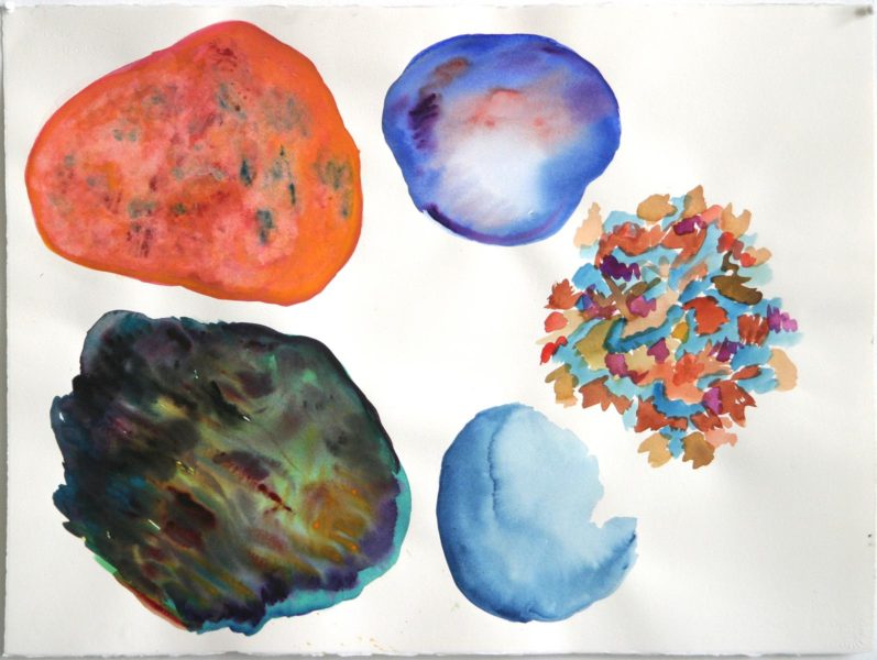 watercolor by American abstract artist Don Lewallen