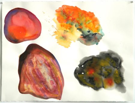 watercolor by American abstract artist Don Lewallen