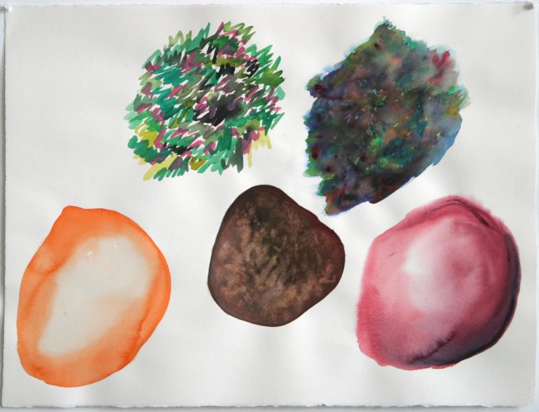 watercolor by American abstract artist Don Lewallen