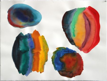 watercolor by American abstract artist Don Lewallen